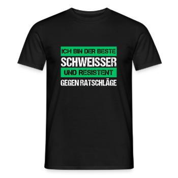 Resistenter Schweißer - Männer T-Shirt - Schwarz - Vorne - AI Model Male 178 light (178cm)