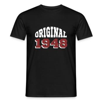 Original 1948 - Männer T-Shirt - Schwarz - Vorne - AI Model Male 178 light (178cm)