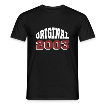 Original 2003 - Männer T-Shirt - Schwarz - Vorne - AI Model Male 178 light (178cm)