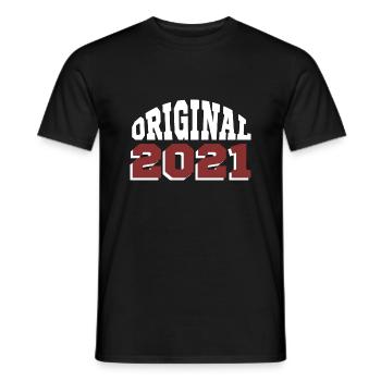 Ursprünglich: 2021 - Männer T-Shirt - Schwarz - Vorne - AI Model Male 178 light (178cm)