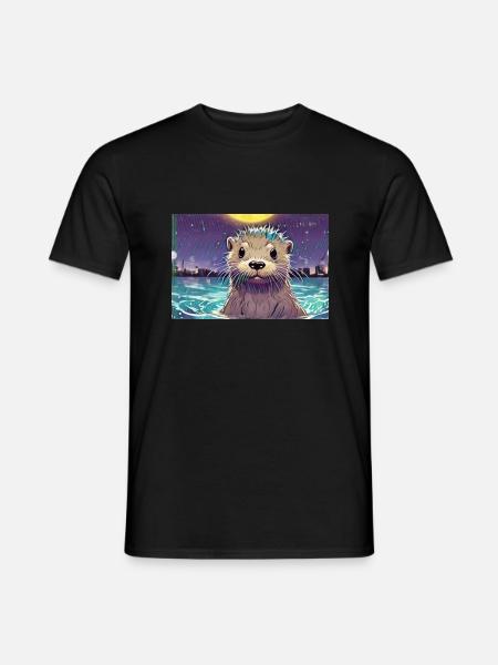 Otti Skyline - Männer T-Shirt - Schwarz