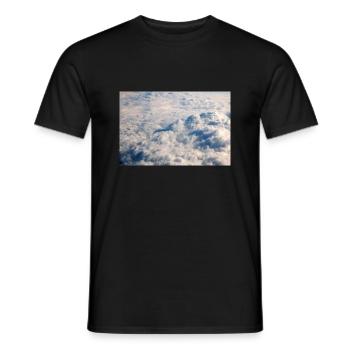 Formations nuageuses et Alpes près de la Zugspitze - T-shirt homme - noir - Devant - AI Model Male 178 light (178cm)