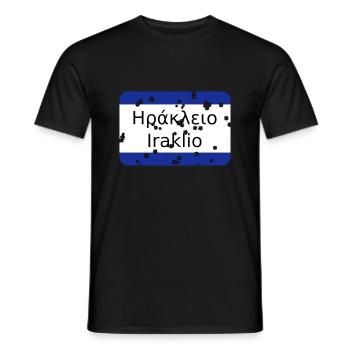 mg irakleio - Männer T-Shirt - Schwarz - Vorne - AI Model Male 178 light (178cm)