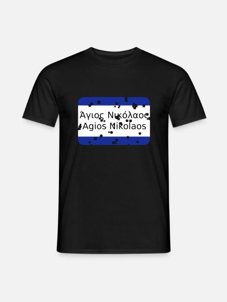 mg agios nikolaos - Männer T-Shirt - Schwarz