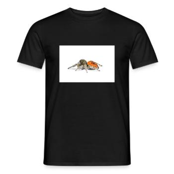 Springspinne Phidippus texanus jumping spider - T-shirt homme - noir - Devant - AI Model Male 178 light (178cm)