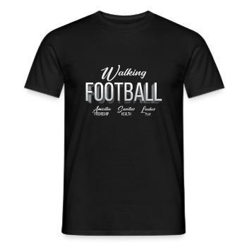 Friendship, Health, Fun - Walking Football - Men's T-Shirt - black - Front - AI Model Male 178 light (178cm)