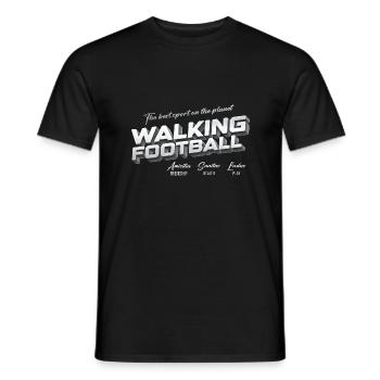 Walking Football - The Best Sport On The Planet - Men's T-Shirt - black - Front - AI Model Male 178 light (178cm)