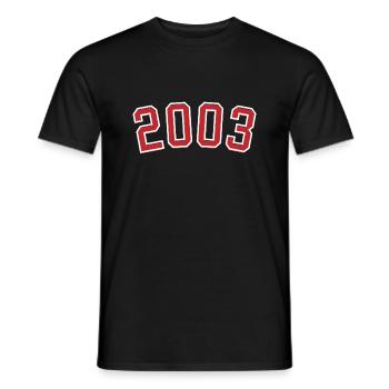 Year of birth sport 2003 - Men's T-Shirt - black - Front - AI Model Male 178 light (178cm)
