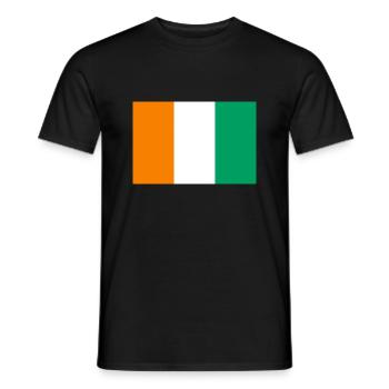 Côte d’Ivoire - T-shirt homme - noir - Devant - AI Model Male 178 light (178cm)