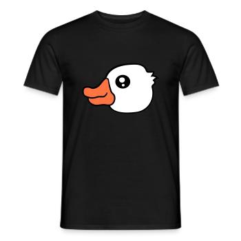 Canard Natation Lac Rivière Eau Mer Vacances Plaisir - T-shirt homme - noir - Devant - AI Model Male 178 light (178cm)