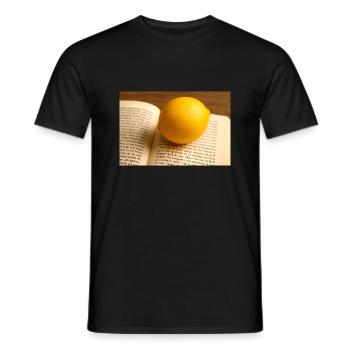 Buche und Zitrone - Männer T-Shirt - Schwarz - Vorne - AI Model Male 178 light (178cm)