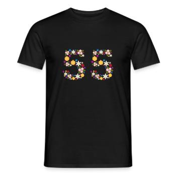 Fleurs 55 - T-shirt homme - noir - Devant - AI Model Male 178 light (178cm)
