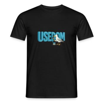 Une mouette peint magnifiquement Usedom - T-shirt homme - noir - Devant - AI Model Male 178 light (178cm)