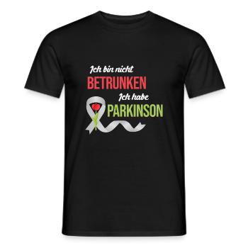 Ich bin nicht betrunken Ich habe Parkinson - Männer T-Shirt - Schwarz - Vorne - AI Model Male 178 light (178cm)
