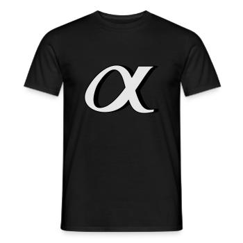 alpha - Männer T-Shirt - Schwarz - Vorne - AI Model Male 178 light (178cm)