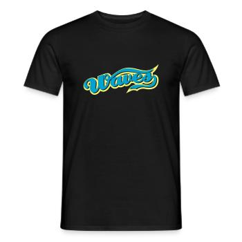 waves - Männer T-Shirt - Schwarz - Vorne - AI Model Male 178 light (178cm)