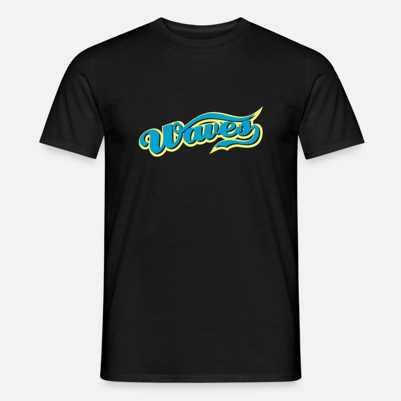 waves - Männer T-Shirt - Schwarz