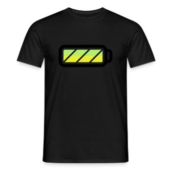 battery - Männer T-Shirt - Schwarz - Vorne - AI Model Male 178 light (178cm)