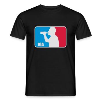 jga männer saufen - Männer T-Shirt - Schwarz - Vorne - AI Model Male 178 light (178cm)