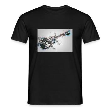 Electro Guitar - Men's T-Shirt - black - Front - AI Model Male 178 light (178cm)