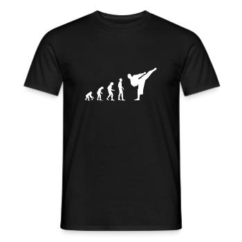 Karate kickboxen Sport I love Evolution - Männer T-Shirt - Schwarz - Vorne - AI Model Male 178 light (178cm)