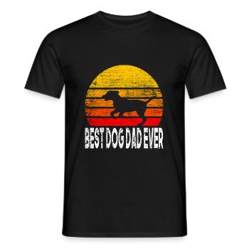 Sunset Dog 1 MEILLEUR CADEAU DU CADEAU - T-shirt homme - noir - Devant - AI Model Male 178 light (178cm)