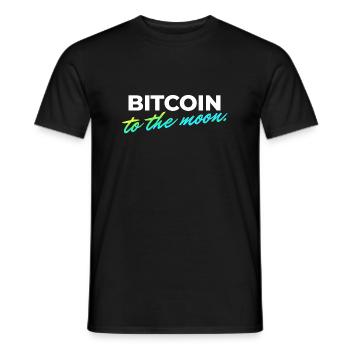 bitcoin à la lune - T-shirt homme - noir - Devant - AI Model Male 178 light (178cm)