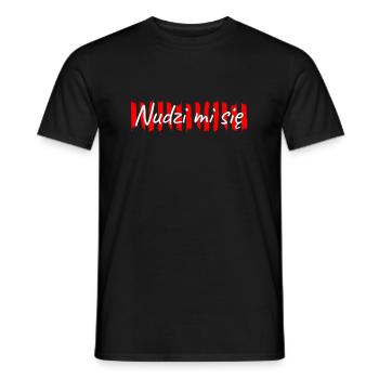 I'm bored - Polish - Men's T-Shirt - black - Front - AI Model Male 178 light (178cm)