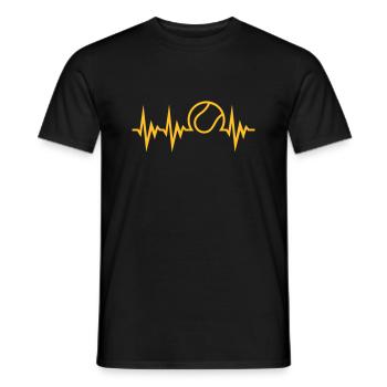 Tennis Beat - T-shirt homme - noir - Devant - AI Model Male 178 light (178cm)
