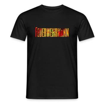 Pompier - Profession - Pompiers - T-shirt homme - noir - Devant - AI Model Male 178 light (178cm)