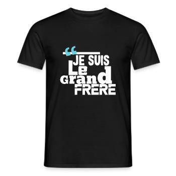 Je suis le grand frère - T-shirt homme - noir - Devant - AI Model Male 178 light (178cm)