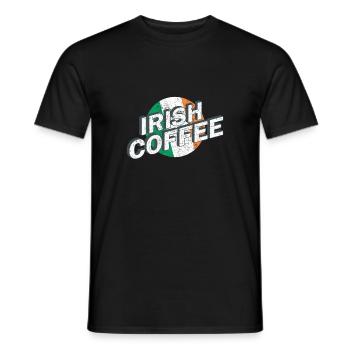Café irlandais Cocktail lettrage vintage logo rétro - T-shirt homme - noir - Devant - AI Model Male 178 light (178cm)