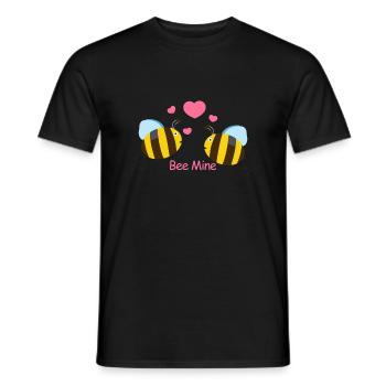 La mienne d’abeille. Abeille ma Valentine - T-shirt homme - noir - Devant - AI Model Male 178 light (178cm)