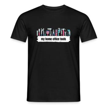 Outil Home Office Design - T-shirt homme - noir - Devant - AI Model Male 178 light (178cm)