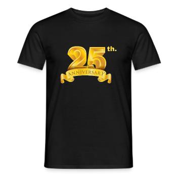 25. Jahrestag & Geburtstag Luxus goldene Zahl - Männer T-Shirt - Schwarz - Vorne - AI Model Male 178 light (178cm)