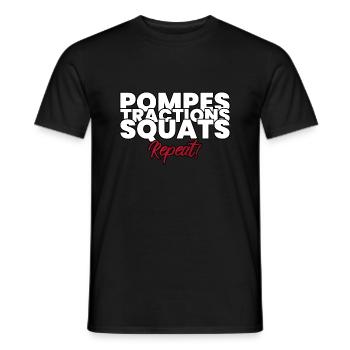 Idée cadeau homme musculation - T-shirt homme - noir - Devant - AI Model Male 178 light (178cm)