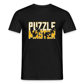 Puzzle Master Board Game Hobby Fun - Men's T-Shirt - black - Front - AI Model Male 178 light (178cm)