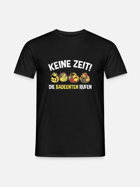 Ente Quitscheente Badeenten - Männer T-Shirt - Schwarz