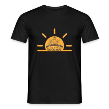 It's okay to take a break au soleil couchant - T-shirt homme - noir - Devant - AI Model Male 178 light (178cm)