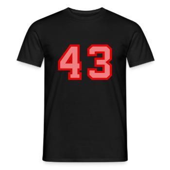 Cool Retro Retrostyle Numéro de maillot numéro de dos - T-shirt homme - noir - Devant - AI Model Male 178 light (178cm)