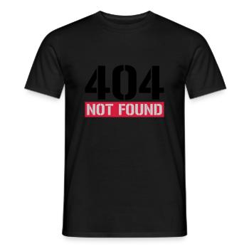 404 not found message - Men's T-Shirt - black - Front - AI Model Male 178 light (178cm)