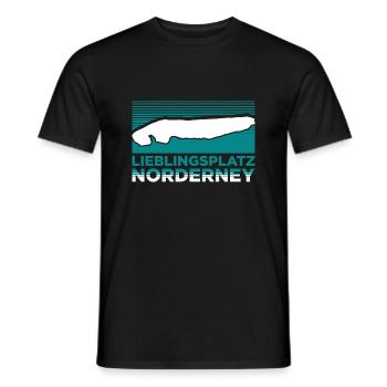 Lieblingsplatz Norderney Insel Urlaub Strand - Männer T-Shirt - Schwarz - Vorne - AI Model Male 178 light (178cm)