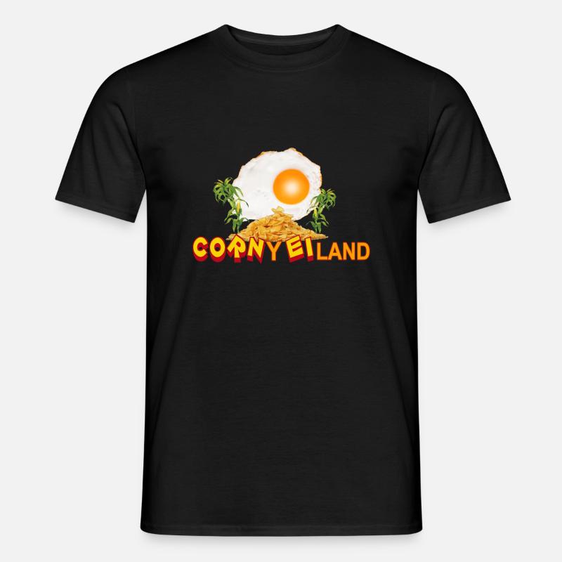Insel lustig Corny Eiland - Männer T-Shirt - Schwarz