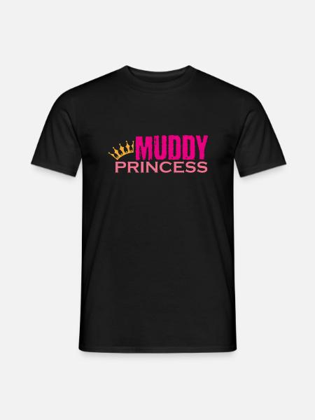 Muddy run shirt mud obstacle race ocr Team princes - Männer T-Shirt - Schwarz