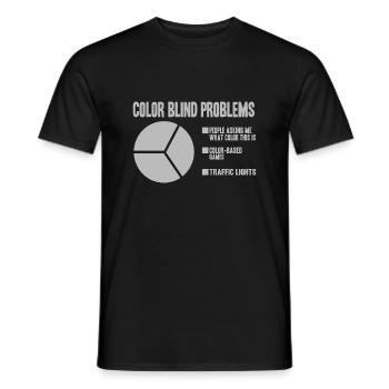 Problèmes de daltonisme Graphique à secteurs Drôle de daltonisme - T-shirt homme - noir - Devant - AI Model Male 178 light (178cm)