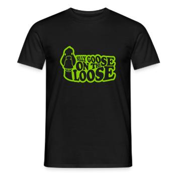 goose on the loose - Men's T-Shirt - black - Front - AI Model Male 178 light (178cm)