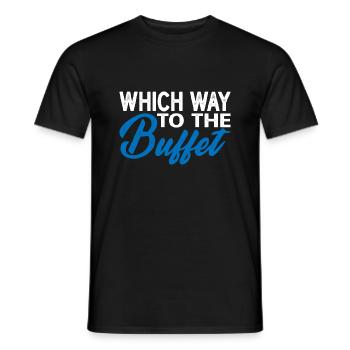 Quel chemin vers le buffet 21 - T-shirt homme - noir - Devant - AI Model Male 178 light (178cm)