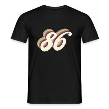 86ème anniversaire vintage - T-shirt homme - noir - Devant - AI Model Male 178 light (178cm)