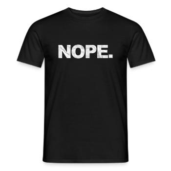 NOPE - don't be a yes-man! - Men's T-Shirt - black - Front - AI Model Male 178 light (178cm)