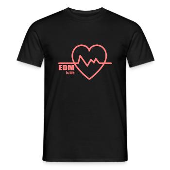 EDM ist Leben - Männer T-Shirt - Schwarz - Vorne - AI Model Male 178 light (178cm)